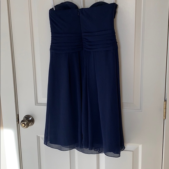 Navy chiffon bridesmaid dress - Picture 2 of 4